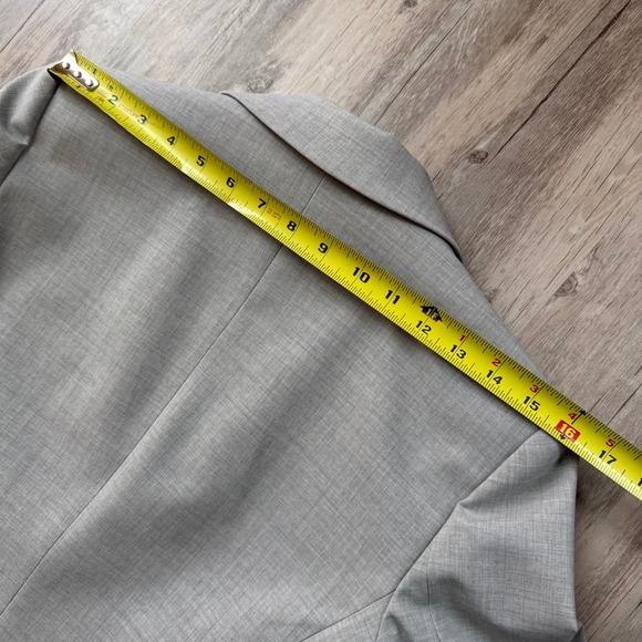 Theory Women Light Gray Wool Blend Classic Suit Blazer Sz 6 Lightweight Business - Picture 5 of 13